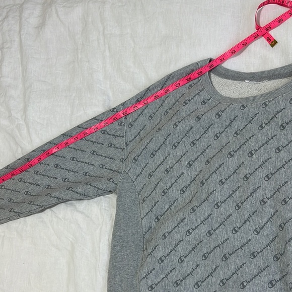 Champion Woman’s Reverse Weave Crew All Over Logo Sweater - Picture 5 of 9
